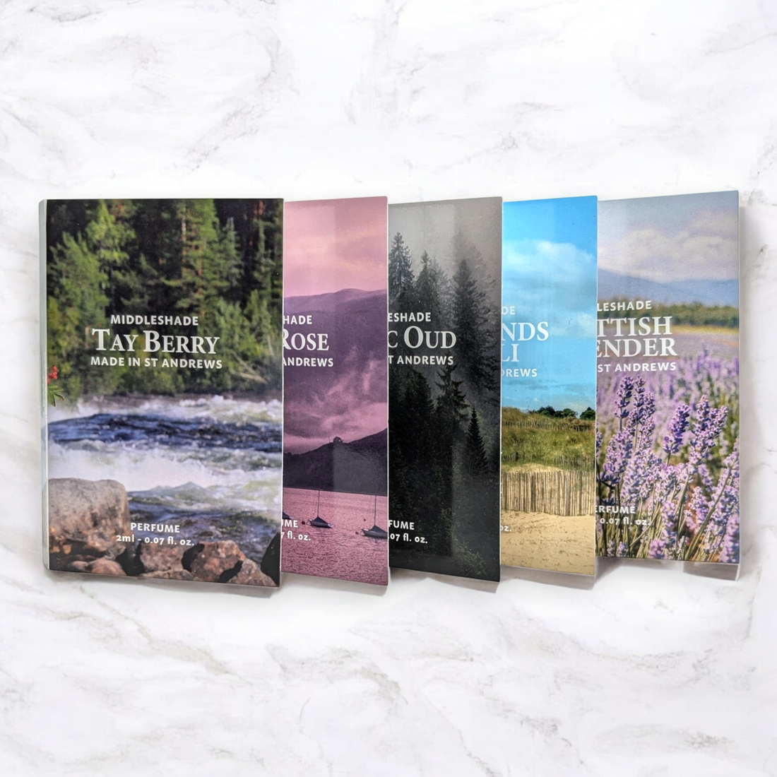 Perfume Sample Box - 5 Artisan Fragrances Inspired by Scotland